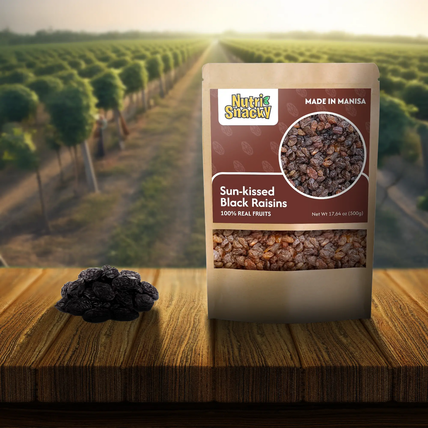 Sun-kissed Black Raisins, 500 gr