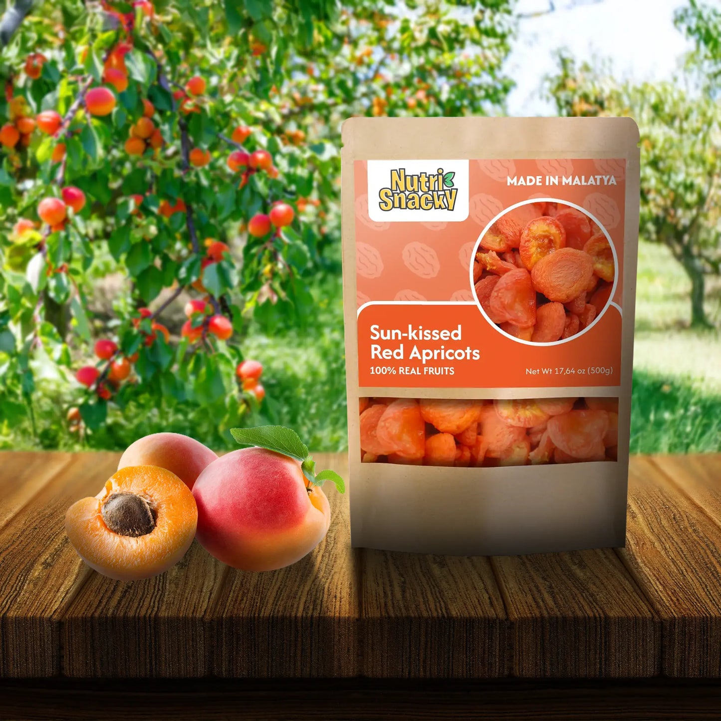 Sun-kissed Red Apricots, 500 gr